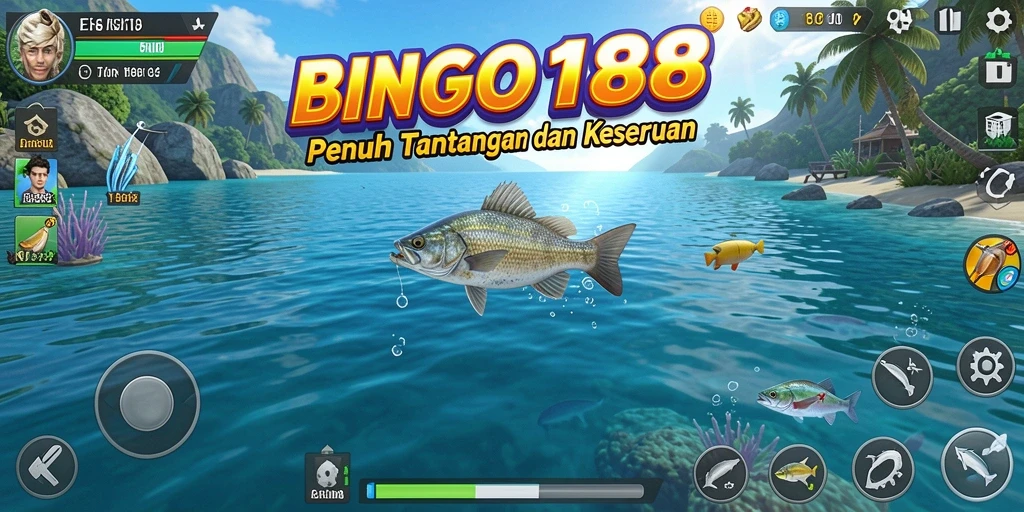 Tampilan gameplay BINGO188 dengan aksi memancing yang seru.