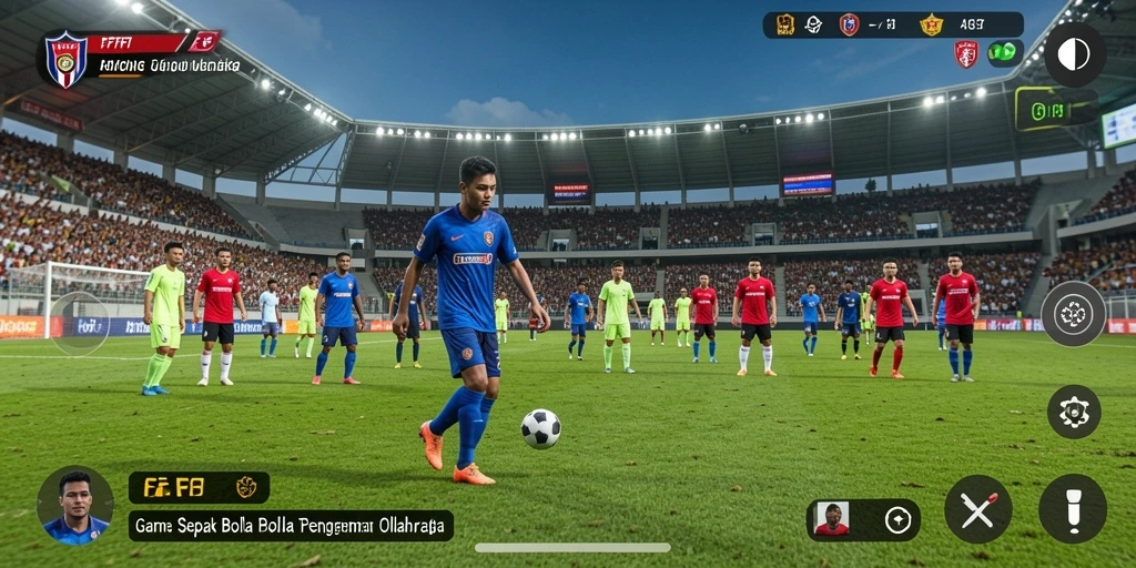 Screenshot gameplay F7F7 menunjukkan momen menegangkan di lapangan.