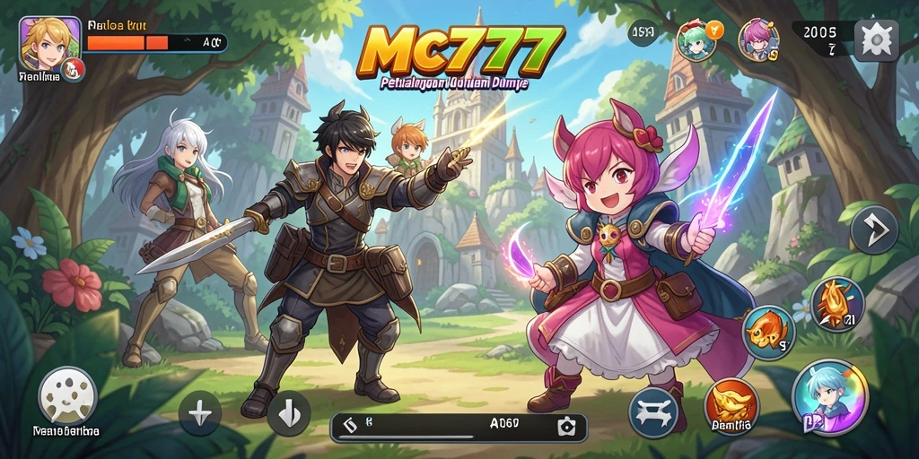Tampilan permainan seru yang membawa nuansa anime.