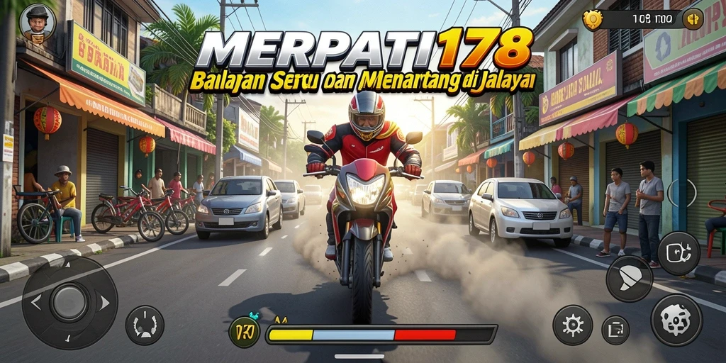 Tampilan seru gameplay balapan di MERPATI178 dengan adrenalin tinggi.