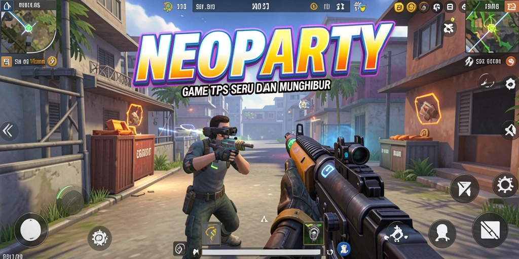 Tangkapan layar utama NEOPARTY dengan aksi TPS yang mendebarkan.