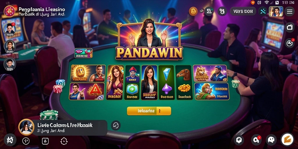 Tampilan menarik dari gameplay PANDAWIN Live Casino.