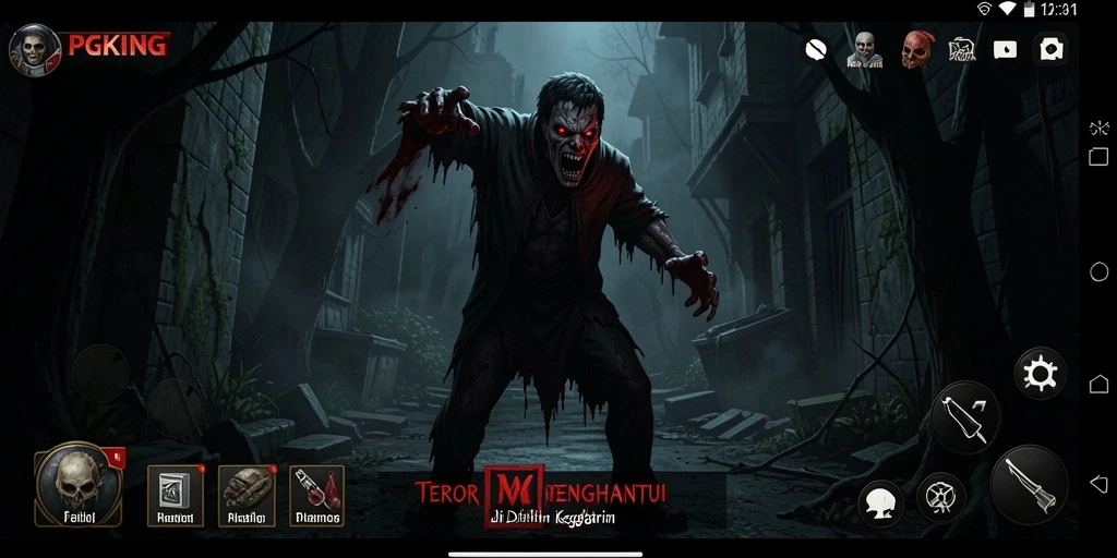 Tangkapan layar menampilkan momen menegangkan dalam game PGKING.