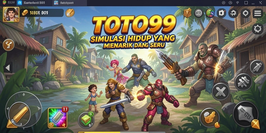 Menampilkan gameplay penuh aksi dan interaksi dalam TOTO99.