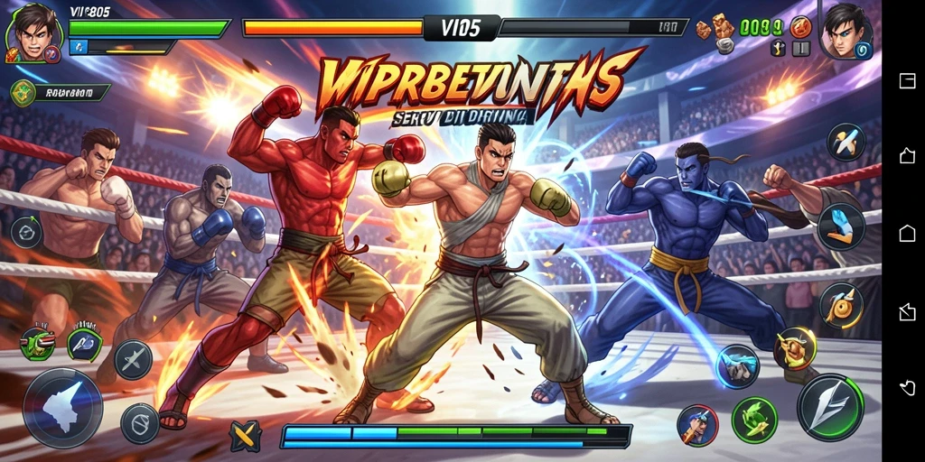 Screenshot utama VIP805 menunjukkan gameplay pertarungan yang intens.